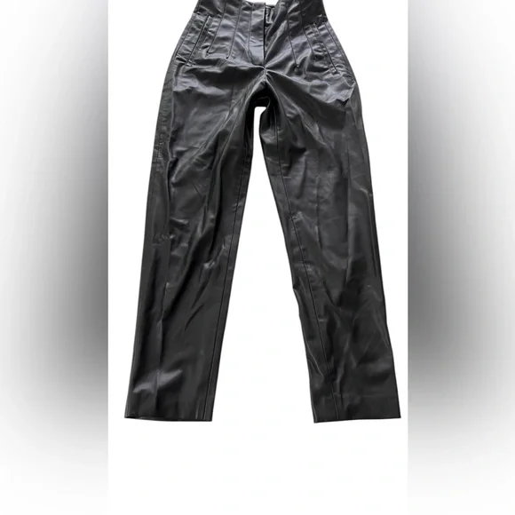 NWT Zara faux leather straight leg pants XS - Picture 4 of 10